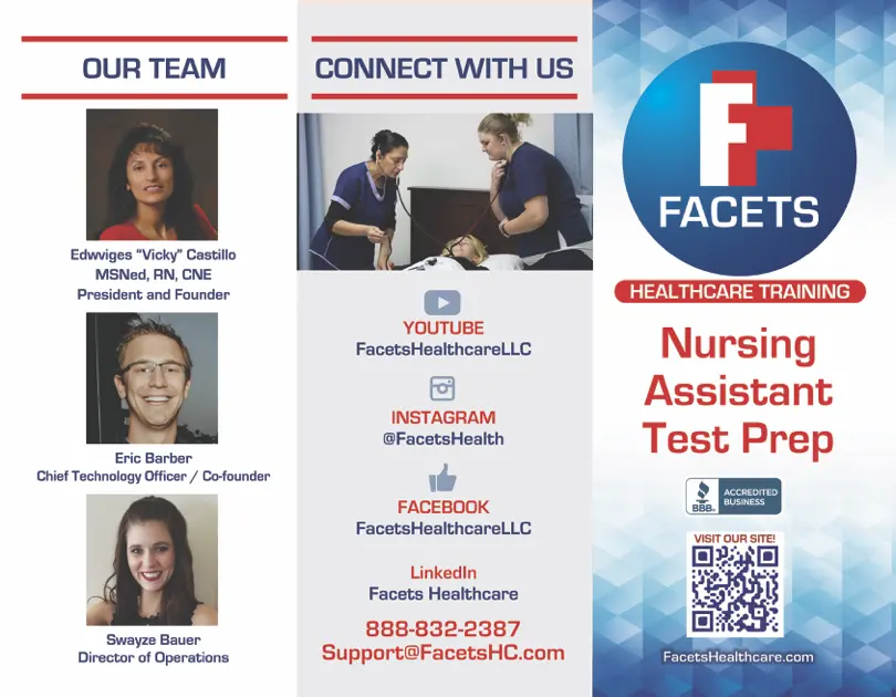Page 1 of FACETS Healthcare Brochure
